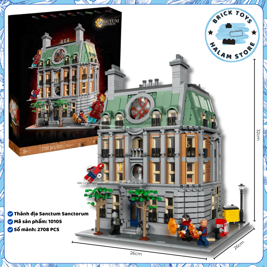 [Hàng mới] Đồ chơi lắp ráp Marvel Doctor Strange 10105 62900 - Mô hình Thánh điện Sanctum Sanctorum