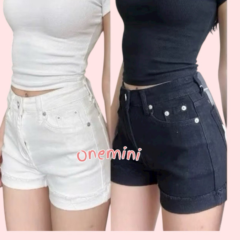  Quần short trơn lai basic  Q TRON  Quần short kaki nữ co giãn FreeSky quần đùi cạp lưng cao trơn kiểu gập lai năng động 