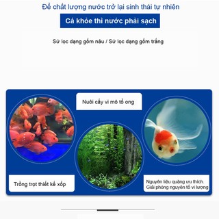 Combo 1kg Nham Thạch Đỏ + 1kg Sứ Lọc - Vật Liệu Lọc Vi Sinh Bể Cá, Thủy Sinh