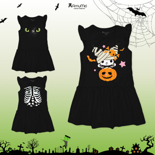  Váy đầm hoá trang Halloween bé gái Kuromi Amymei cotton nhật thoáng mát. Cho bé 14-50kg DAMCT_KRM7 