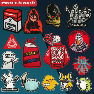  Sticker ủi quần áo CÓ KEO ỦI,sticker path dán quần áo miếng vá Quần Áo,vá áo phao,trang trí quần áo 