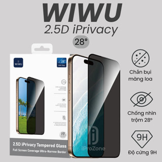  Kính Cường Lực Chống Nhìn Trộm WIWU iPrivacy Tempered Glass Chống Bụi Màng Loa Cho iPhone 17 Pro Max Air 16 Plus 15 14 