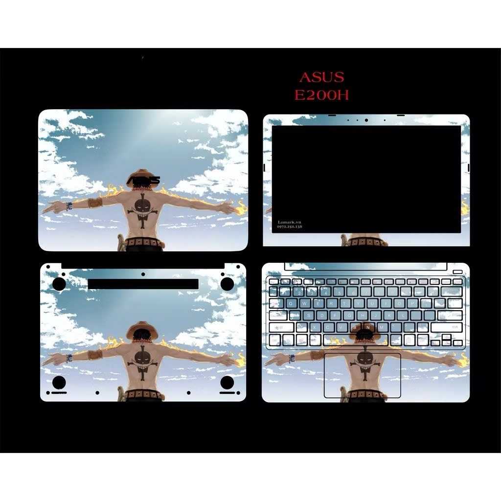 Skin dán cho laptop Asus E200H theo yêu cầu, hình tùy chọn hình bất kì trên GG hoặc hình ảnh cá nhân