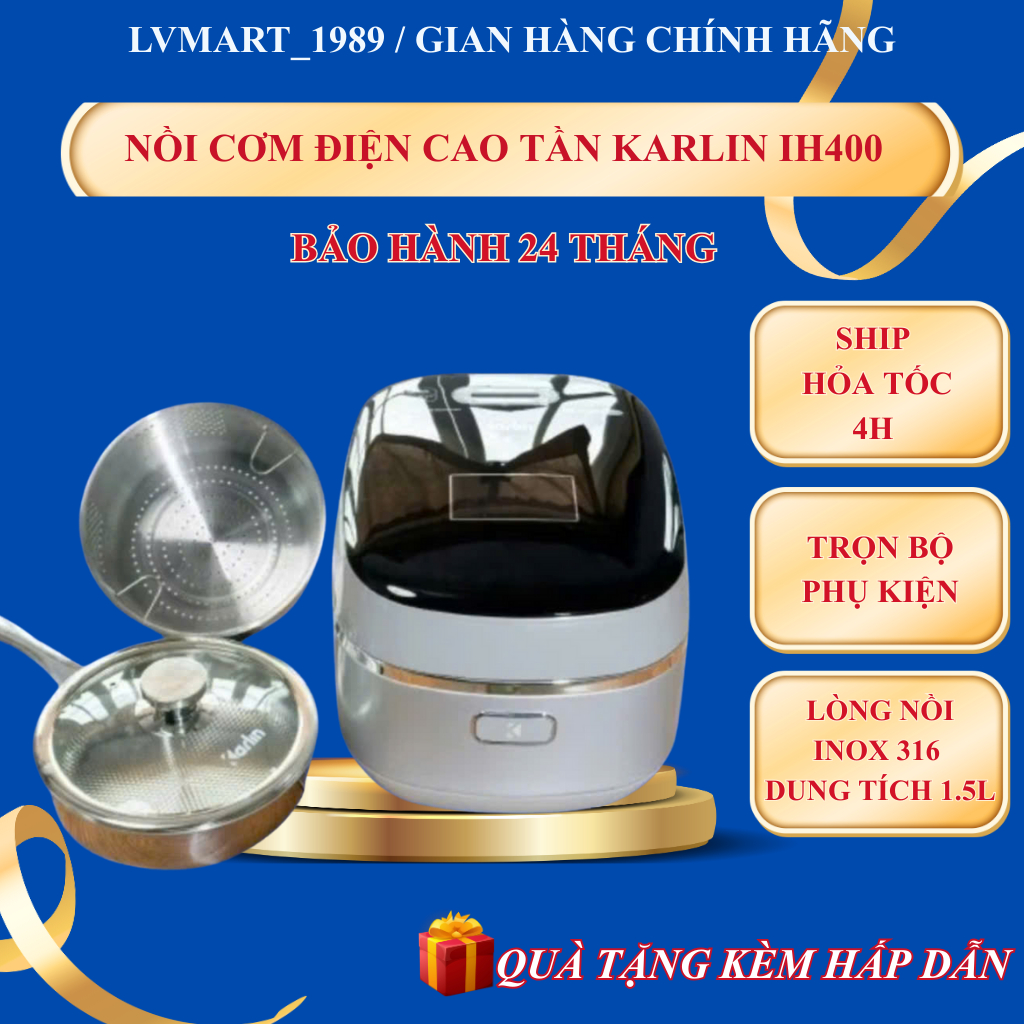 Nồi Cơm Cao Tần KARLIN IH4000 PRO Bảo Hành Chính Hãng 24 Tháng
