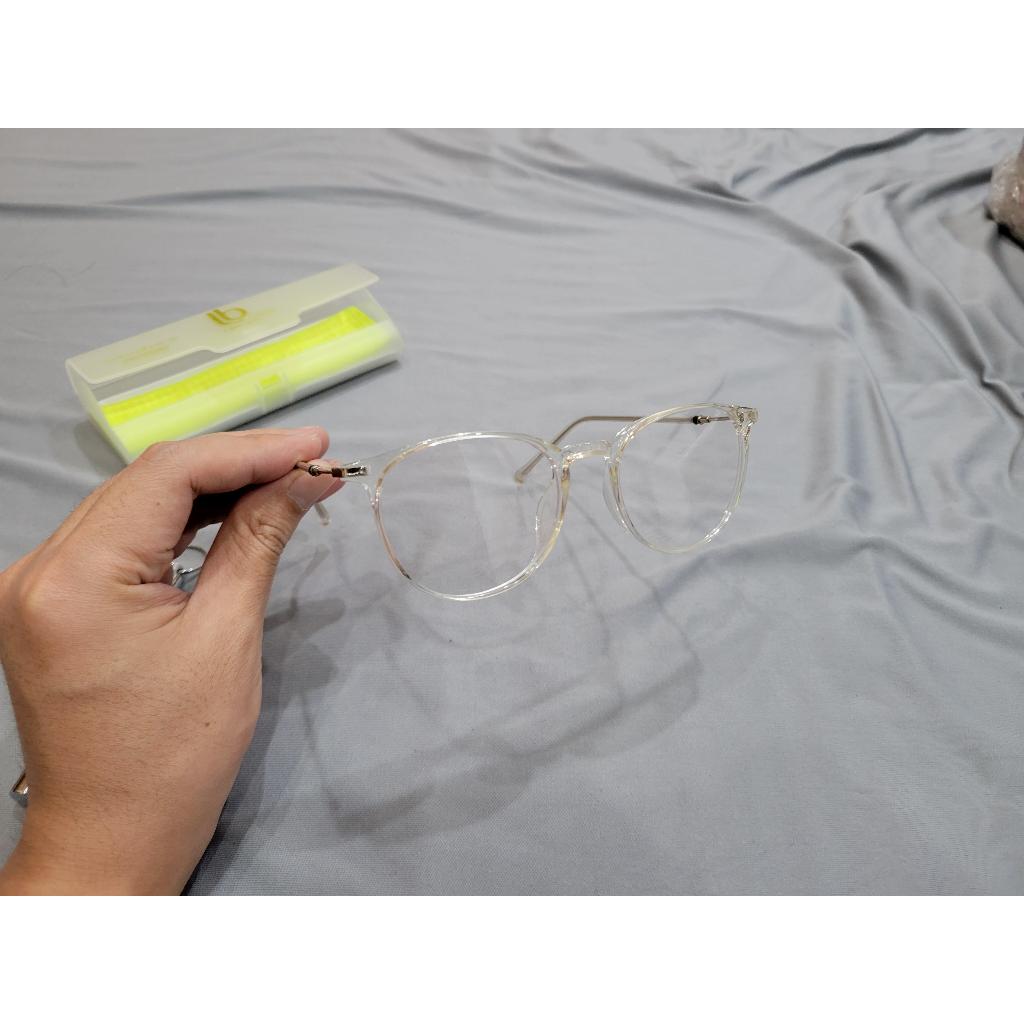 Gọng kính mắt Tròn bầu LB Luxury Eyewear KT82 211 Nhựa mềm thanh mảnh bền nhẹ - Trong suốt