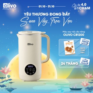 Máy Làm Sữa Hạt Mini OLIVO CB1200 – Dung Tích 1.2L, Làm Sữa Chua, Nấu Sữa Hạt, Xay Sinh Tố - Khử Khuẩn