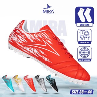 Giày Đá Banh MIRA PLUS Chất Liệu Da PU Cao Cấp, Đế Giày May Full Chắc Chắn, Bám Sân