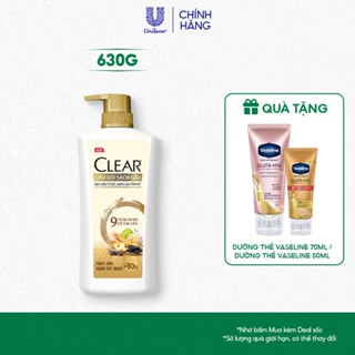   LIVE  Dầu Gội Clear Thảo Dược Nuôi Dưỡng Da Đầu Từ Gốc Sạch Gàu Và Giảm Gãy Rụng 630g 