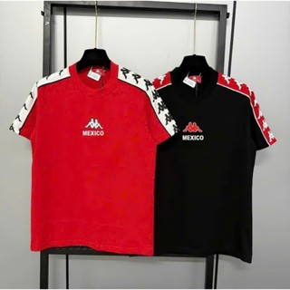  Áo thun nam cổ tròn MXC phối họa tiết KAPPA chất vải cotton co giãn thời trang trẻ trung sang trọng Cao cấp 