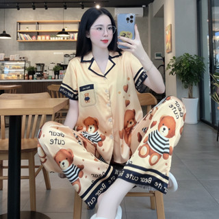 Đồ Bộ Pijama Lụa, Tổng Hợp Các Mẫu Lụa Latin Quần Cộc Quần Dài Xu Hướng 2024 Size 40-70kg