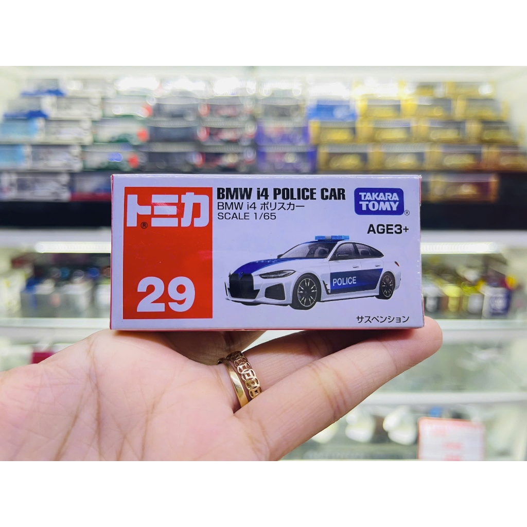 Mô hình xe Tomica Asia 120 No.29 BMW i4 Police Car tỉ lệ 1:65 Tomica 993704