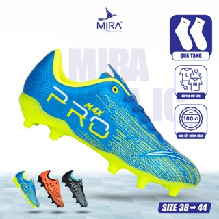 Giày Đá Bóng Sân Cỏ Tự Nhiên MIRA PRO MAX FG Chính Hãng, Bề Mặt TPU & Microfiber Êm Ái, Đinh FG Bám Sân