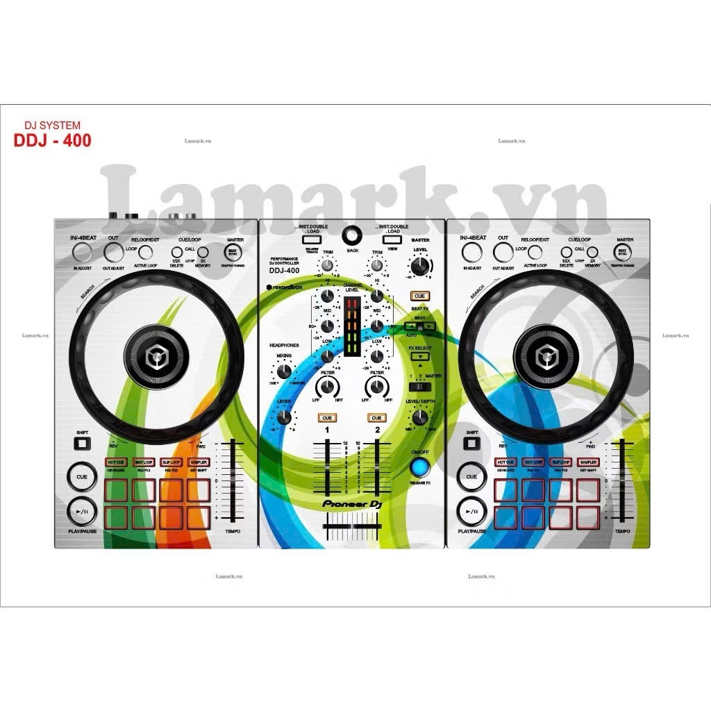 Skin cho DDJ 400 mẫu 3D, sắc màu