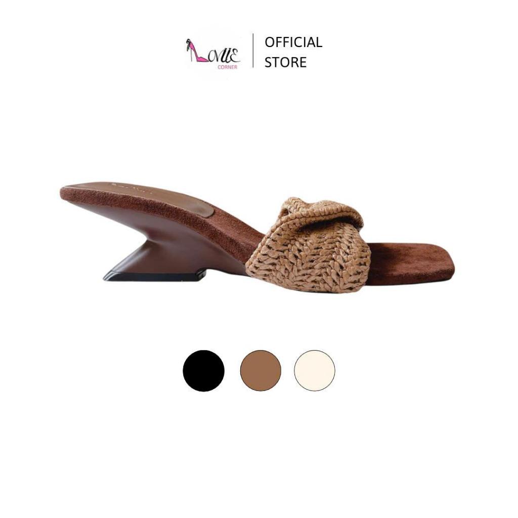 LOVIIECORNER - GUỐC NỮ THỜI TRANG QUAI NGANG XOẮN - CAO GÓT NỮ MŨI VUÔNG GÓT KHOÉT SANG CHẢNH 5 PHÂN
