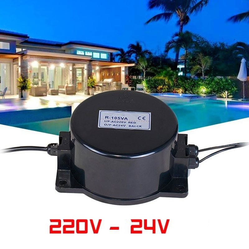 Bộ đổi nguồn điện Adapter 220V sang 24VAC – Biến áp 24V AC cho đèn LED, thiết bị điện ngoài trời