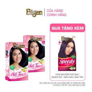 [MALL] Combo 2 Thuốc Nhuộm Tóc Phủ Bạc Bigen Silk Touch Cream Color 135ml