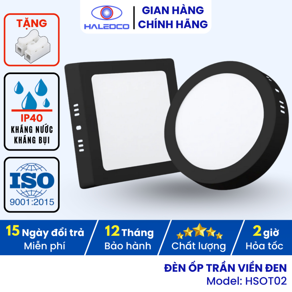 Đèn Ốp Trần Viền Đen Vỏ Nhôm, Công Suất 6W 12W 18W 24W Lắp Phòng Ngủ, Phòng Khách, Bảo Hành 12 Tháng