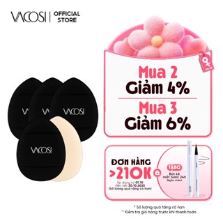 Set 5 bông mút mini xỏ ngón VACOSI TOP FINGER CUSHION - BLACK, 5 PCS