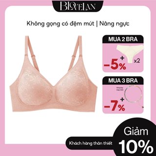 Áo ngực nữ Blovelan Jasmine không gọng, đệm mút nhẹ, nâng ngực, ren co giãn – Màu trắng, tím, hồng đỏ