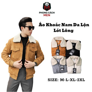 Áo Khoác Nam Da Lộn Lót Lông Style Hàn Quốc