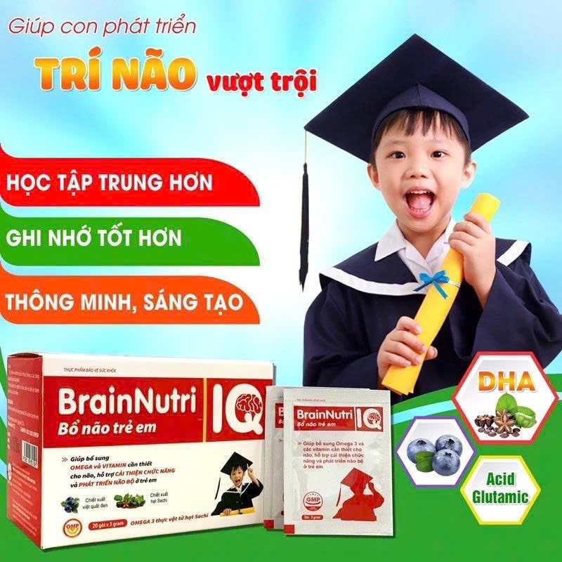 Cốm Bổ Não BRAIN NUTRI IQ Giải pháp cho trẻ Trí Nhớ Kém,Mất Tập Trung,Tiếp Thu Chậm