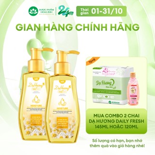 Combo 2 chai dung dịch vệ sinh Dạ Hương Daily Fresh Moisture 145ml - Tăng cường thành phần DƯỠNG ẨM
