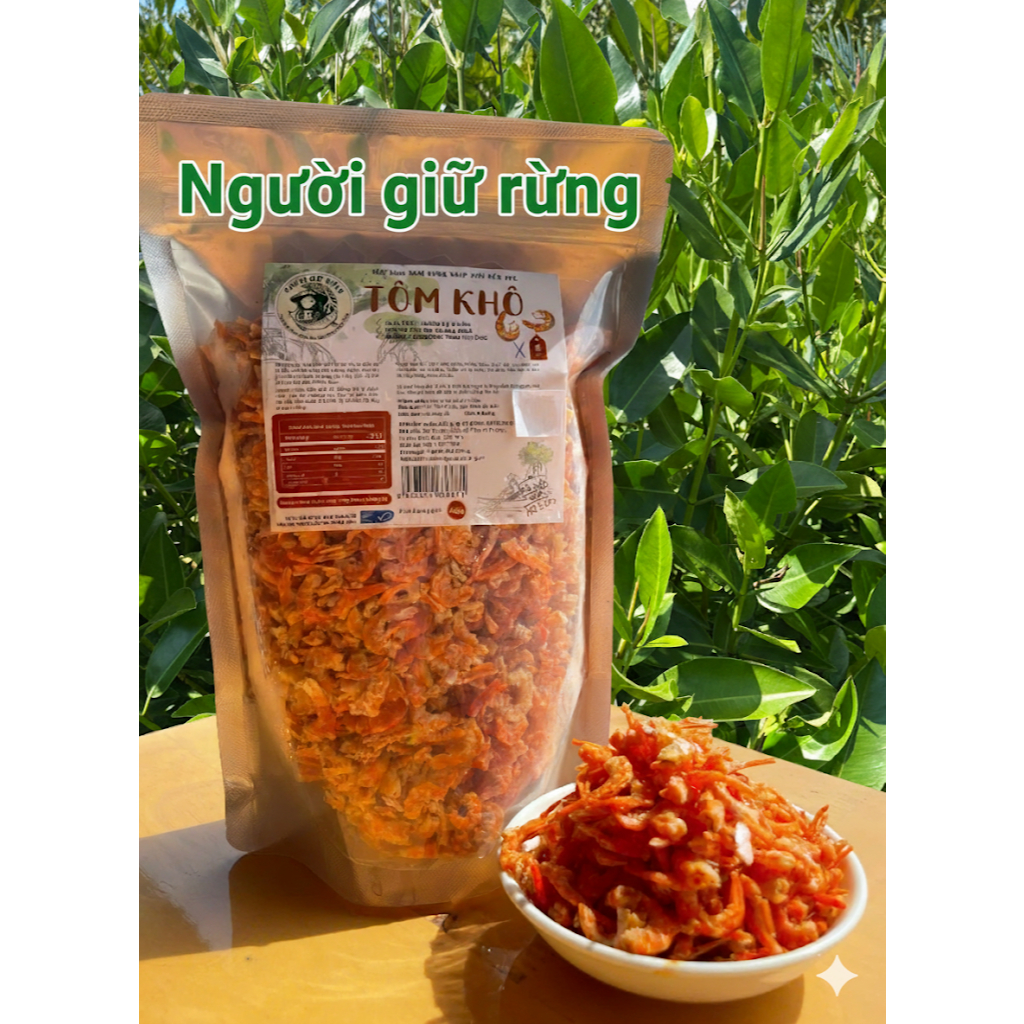 Tôm khô thượng hạng – Tôm đất rừng ngập mặn | Đặc sản cao cấp – Hộp quà sang trọng – Người Giữ Rừng