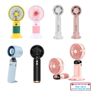  Quạt Cầm Tay Mini Tích Điện Và Quạt Turbo Dùng Trong Trang Điểm Sinh Hoạt Hằng Ngày  Có Kèm Dây Sạc USB  