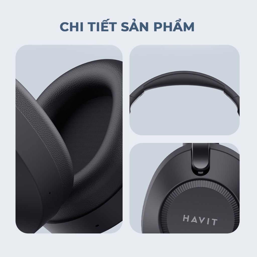 Tai nghe Bluetooth Headphone Havit H692BT Pro Pin 100 tiếng | Kết Nối 2 Thiết Bị | BT 6.0 | BigBuy360 - bigbuy360.vn
