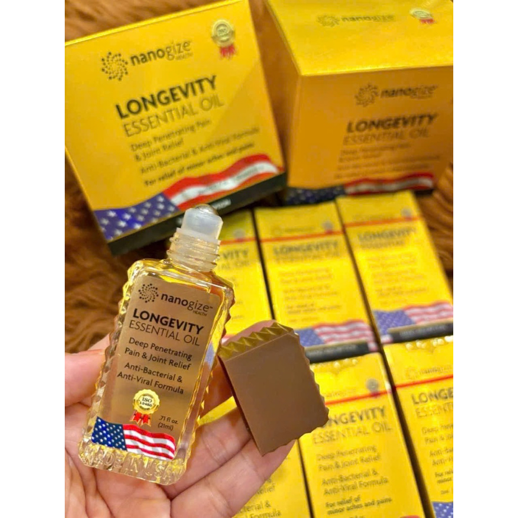 ( CHÍNH HÃNG ) Dầu gió vàng Nanogize Longevity essential oil