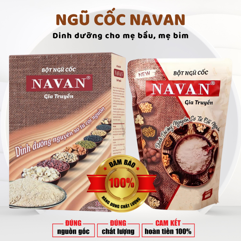 Ngũ cốc Navan chính hãng, ngũ cốc cho bà bầu, dinh dưỡng lợi sữa