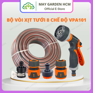  Bộ vòi tưới cây đa năng VPA101 8 chế độ vòi phun nước tưới cây rửa xe kèm ống nước 3 lớp và pk 