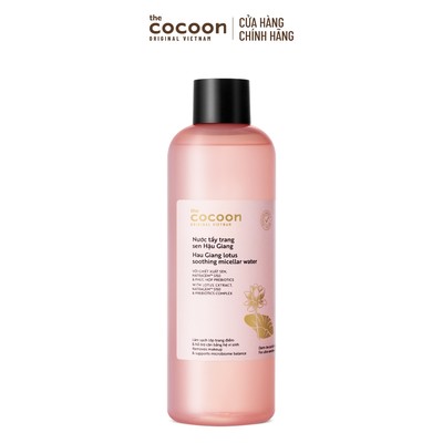 Bigsize - Nước Tẩy Trang Sen Hậu Giang Sạch Bụi Siêu Mịn PM1.0, Có Prebiotics Dịu Êm Cho Da Rất Nhạy Cảm Cocoon 500ml