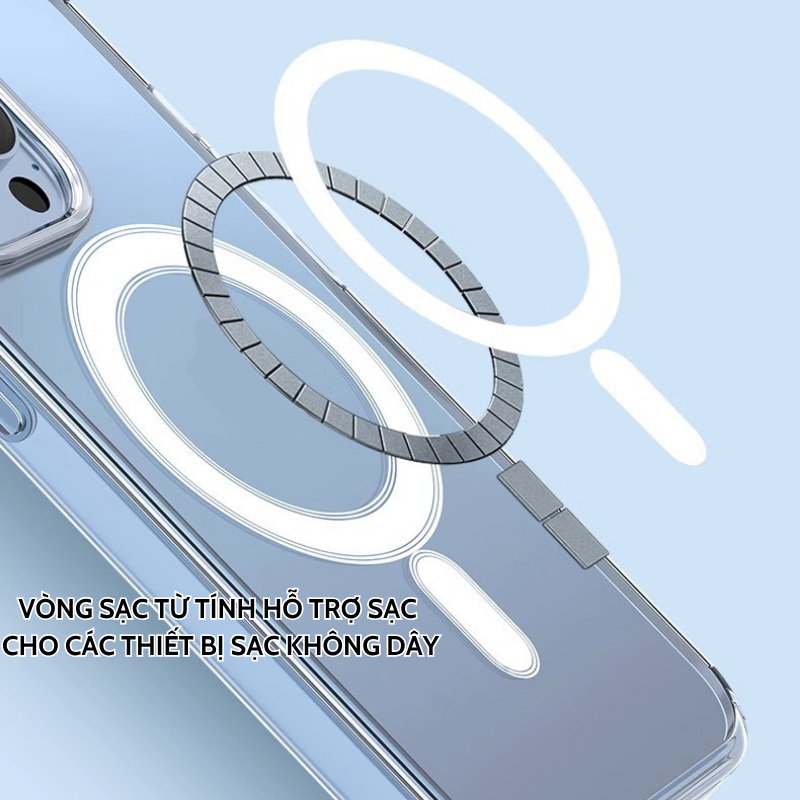 Ốp lưng trong suốt chống sốc hỗ trợ sạc từ tính không dây cho điện thoại ip từ X 11vpro 12 13 14 15 plus 16 17  promax | BigBuy360 - bigbuy360.vn