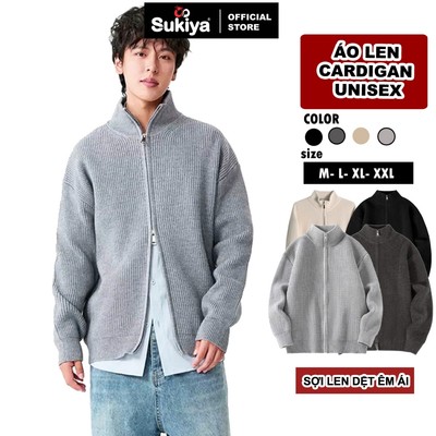 Áo Khoác Len Cardigan SUKIYA Chất Len Mềm mại Form Unisex Nam Nữ Thu Đông Phong cách Hàn Quốc AL117