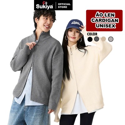 Áo Len Unisex Kéo Khóa Cardigan SUKIYA Sợi Dày Dặn Mềm Mại Chống Lạnh và Giữ Ấm AL117