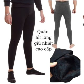 Quần giữ nhiệt nam, quần tất nam lót nỉ siêu ấm áp co giãn 4 chiều