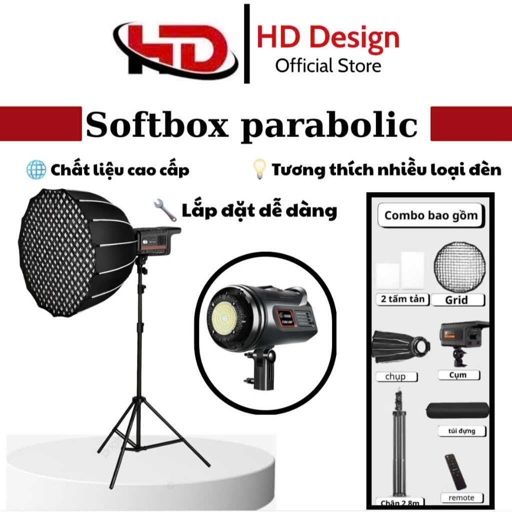 Đèn livestream cao cấp softbox bát giác, Softbox Tổ ong cung cấp ánh sáng livestream,quay video, chụp ảnh sản phẩm