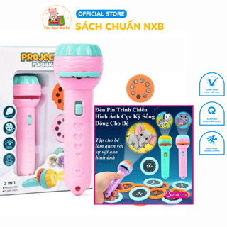  Đèn pin chiếu 80 hình ảnh cho bé thoả thích khám phá hoa quả động vật côn trùng phương tiện siêu nhân... 