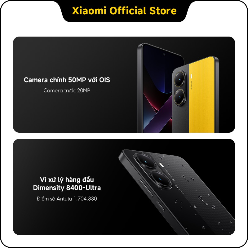 [Điện thoại thông minh] POCO X7 Pro 5G (8+256GB | 12+256G) | Màn hình 6.67" 120Hz AMOLED | D8400-Ultra | Camera 50MP OIS | BigBuy360 - bigbuy360.vn