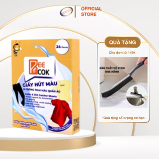  Miếng Giấy Hút Màu Và Chống Phai Màu Quần Áo Beecok Hộp 24 Tờ chống loang màu khi giặt 