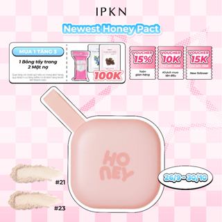 Phấn Phủ Dạng Nén Kiềm Dầu IPKN Newest Honey Pact 13.5g
