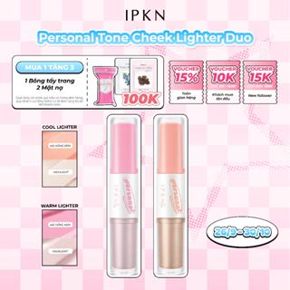 Má Hồng Kết Hợp Highlight  IPKN Personal Tone Cheek Lighter Duo