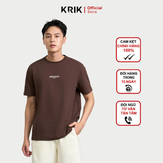 Áo Phông Nam Krik Form Regular Chất Liệu Polyester In Họa Tiết Trước Ngực Độc Đáo Tạo Điểm Nhấn AP1365