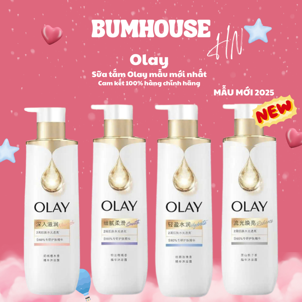 [BẢN CẢI TIẾN 2025] Sữa tắm Olay Radiance Essence Shower Gel dưỡng trắng, sáng da - 50g 200g 500g