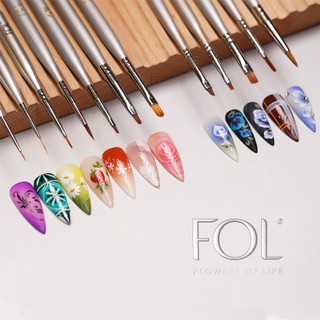 Cọ Bản Ngang FOL Chính Hãng – Số 1/3/4/5, lông mềm, cán gỗ 15.5cm