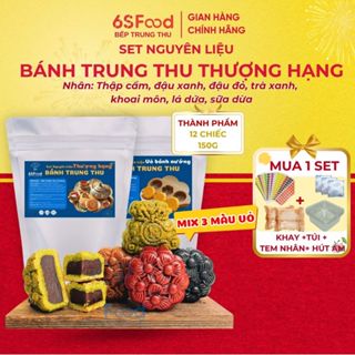 Set Nguyên Liệu Làm Bánh Trung Thu Thượng Hạng Thành Phẩm 12 Chiếc 150gr -  6SFOOD