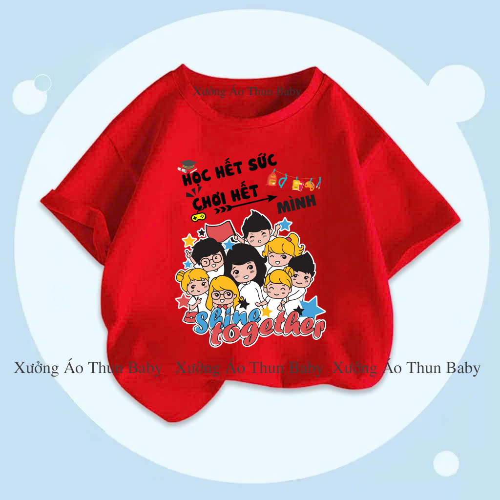 Áo Lớp Học Hết Sức Chơi Hết Mình -Đồng Phục Học Sinh Cấp 1 2 3 – Áo Lớp, Áo Nhóm, Áo Gia Đình – Nhận
