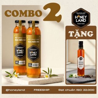  Combo 2 Chai Mật Ong Chín Miền Núi Honeyland 470g Mật Ong Thiên Nhiên 