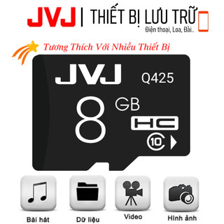 Thẻ Nhớ JVJ 8G Class 10 - Dùng Cho Điện Thoại, Máy Ảnh, Loa, Đài,... Bảo Hành 5 Năm